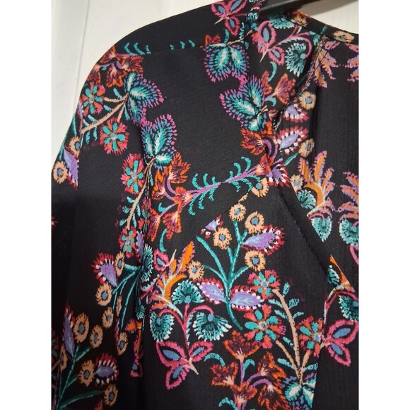 Women's a.n.a Long Sleeve Floral Blouse Top Size XL - Picture 3 of 7